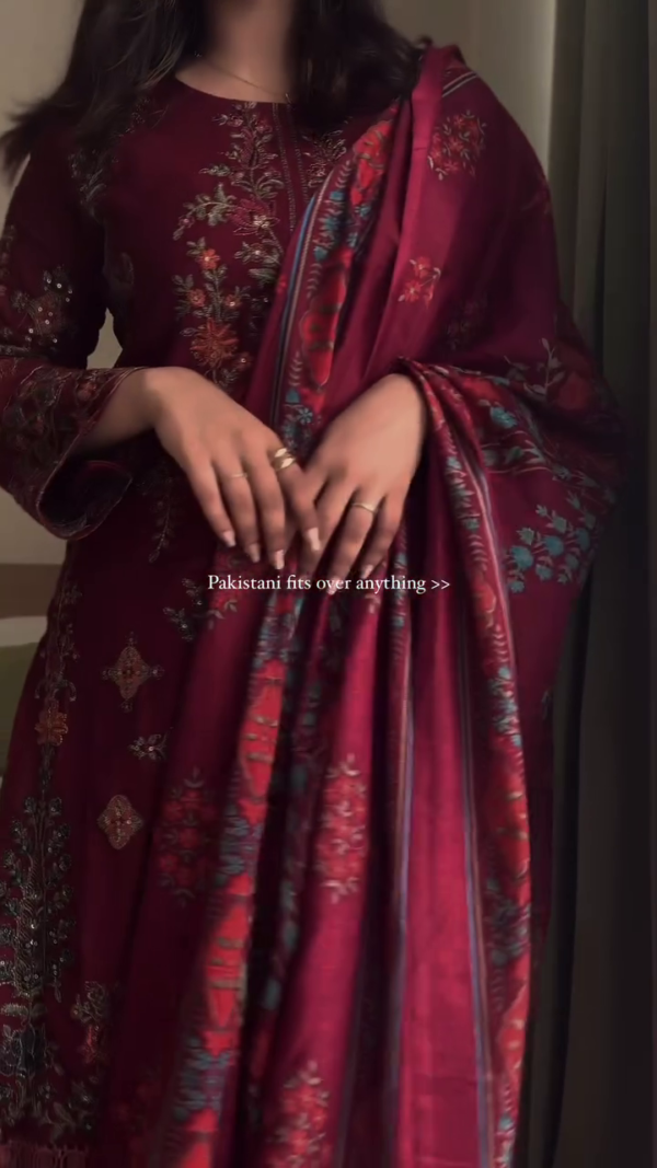 Royal Embroidered Jacquard Salwar Suit – A Classic Choice for Stylish Women