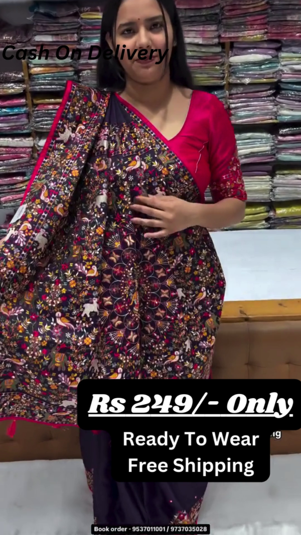 Elegant Patola Printed Silk Saree – A Fusion of Tradition and Contemporary Charm - Image 2
