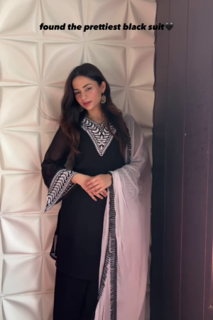 Black Elegance Embroidered Suit – A Timeless Statement