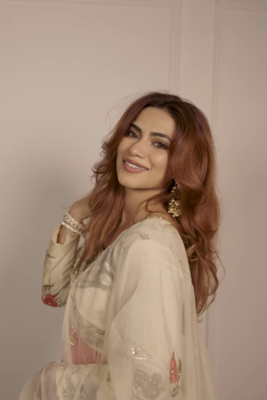Garden Bloom: Cream Floral Embroidered Sharara Set - A Touch of Whimsy