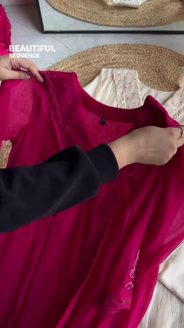 Summer Serenity: Cream Embroidered Kurta - Effortlessly Elegant & Breezy - Image 5