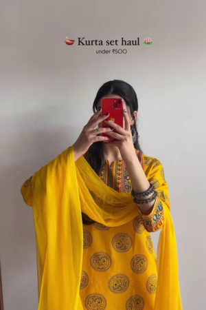 π "Sunshine in a Set" β Bright Yellow Kurta Combo