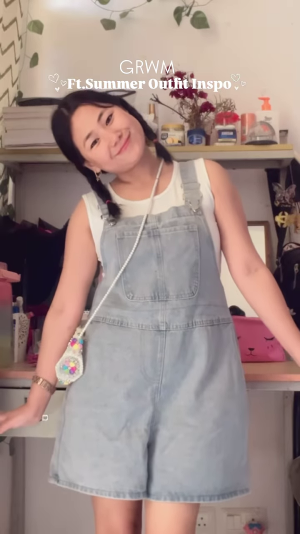 Casual Summer Denim Dungaree Set – Playful, Breezy & Effortlessly Cute