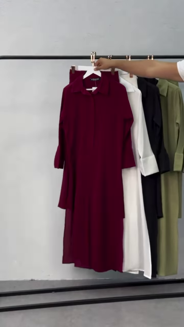 🌿 Effortless Chic – Solid Shirt-Style Co-ord Set - Image 3