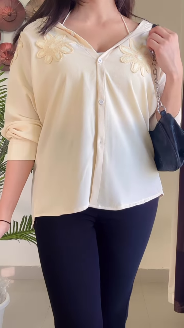 Blossom Delight V-Neck Kaftan - Summer Statement Piece - Image 7