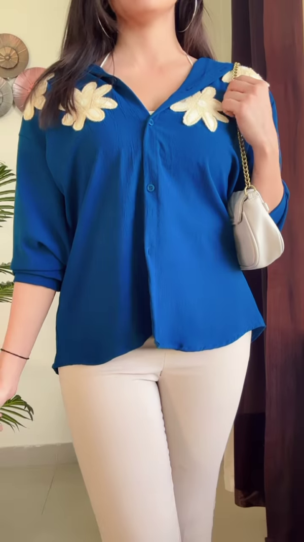 Blossom Delight V-Neck Kaftan - Summer Statement Piece - Image 8