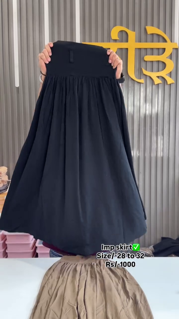 Premium Imported High-Waist Pleated Flare Maxi Skirt for Women – Elegant & Versatile Everyday Wear - Image 3