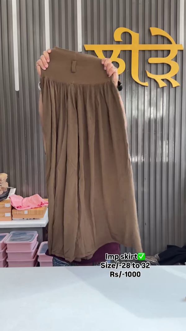 Premium Imported High-Waist Pleated Flare Maxi Skirt for Women – Elegant & Versatile Everyday Wear - Image 2