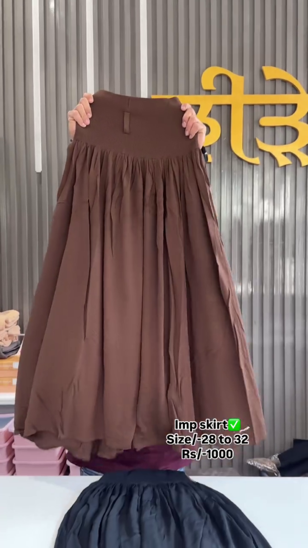 Premium Imported High-Waist Pleated Flare Maxi Skirt for Women – Elegant & Versatile Everyday Wear
