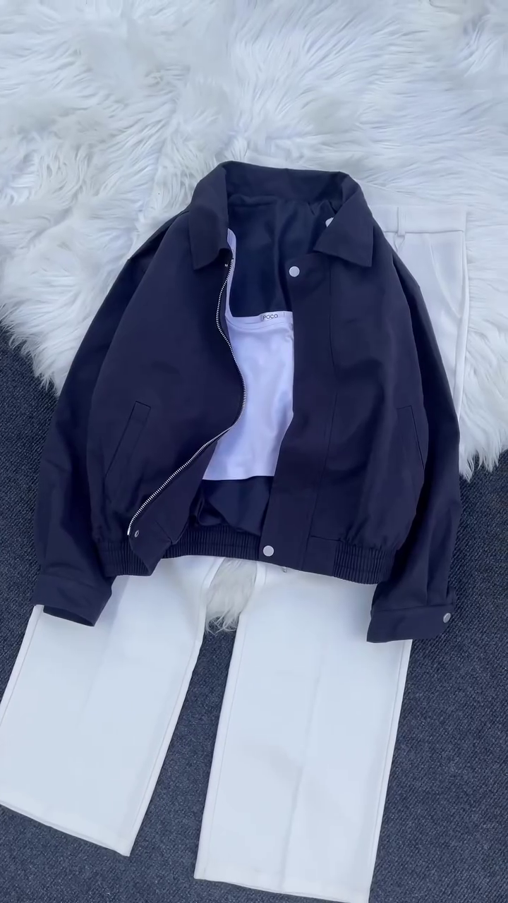 π€ Unisex Classic Beige & Chocolate Brown Bomber Jacket Set β Minimalist Everyday Outerwear with Versatile Styling π€ - Image 4