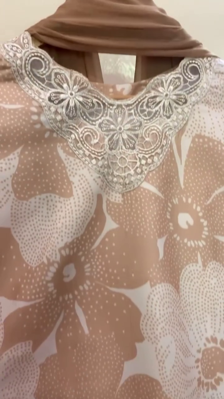 Soft Pastel Floral Embroidered Cotton Kurta with Matching Sharara - Image 2