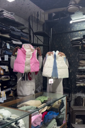 Ultra-Soft Puffy Sleeveless Vest for Kids – Dual Pastel Pink & Sky Blue Edition