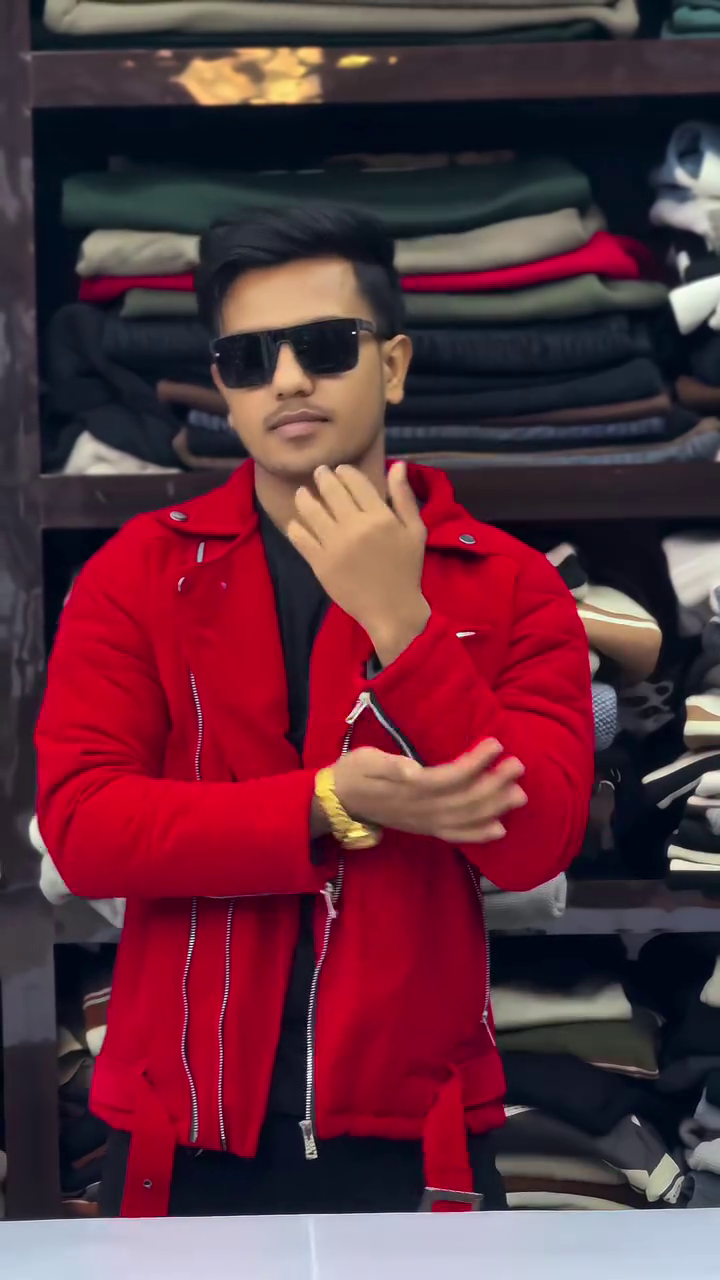 Crimson Edge Belted Jacket with Golden Touch β A Bold Fashion Icon" π₯π§₯π«