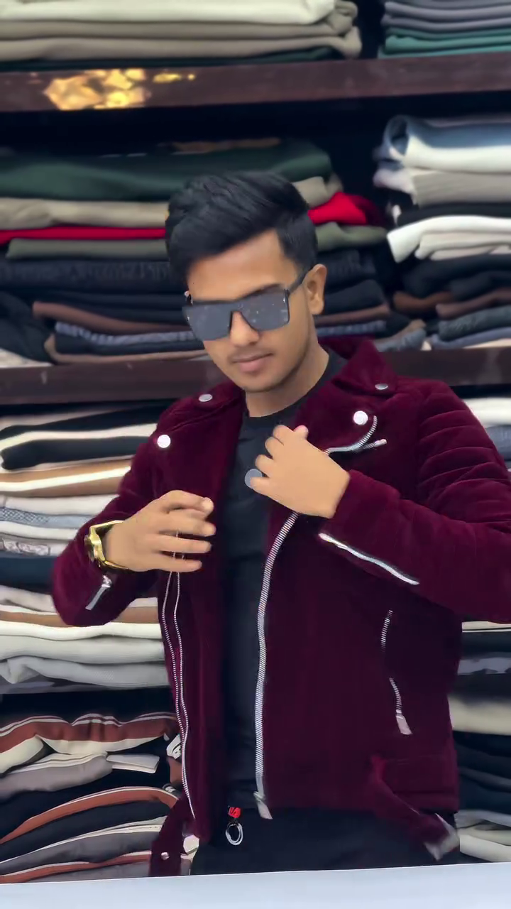 Crimson Edge Belted Jacket with Golden Touch β A Bold Fashion Icon" π₯π§₯π« - Image 3