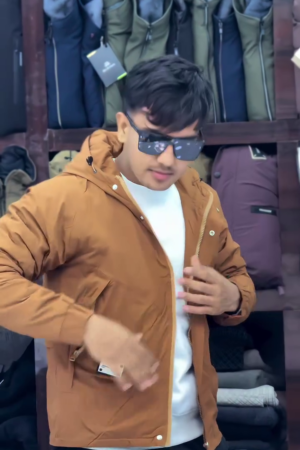 🧥🕶️ "Shadow Luxe" – Brown Hooded Jacket Statement Piece 🧥🕶️