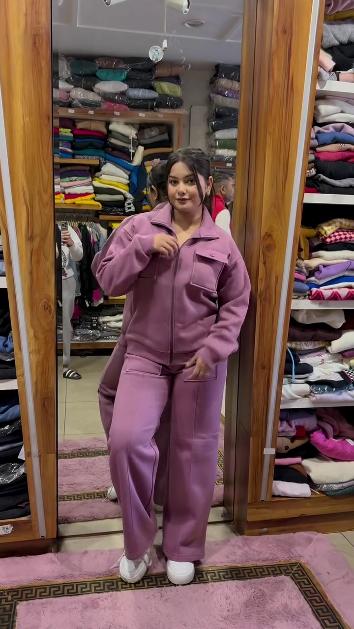 ππ§ "Blush Velocity" β Soft Pink Zip-Up Tracksuit for Lounge, Lift & Leisure π§π - Image 2