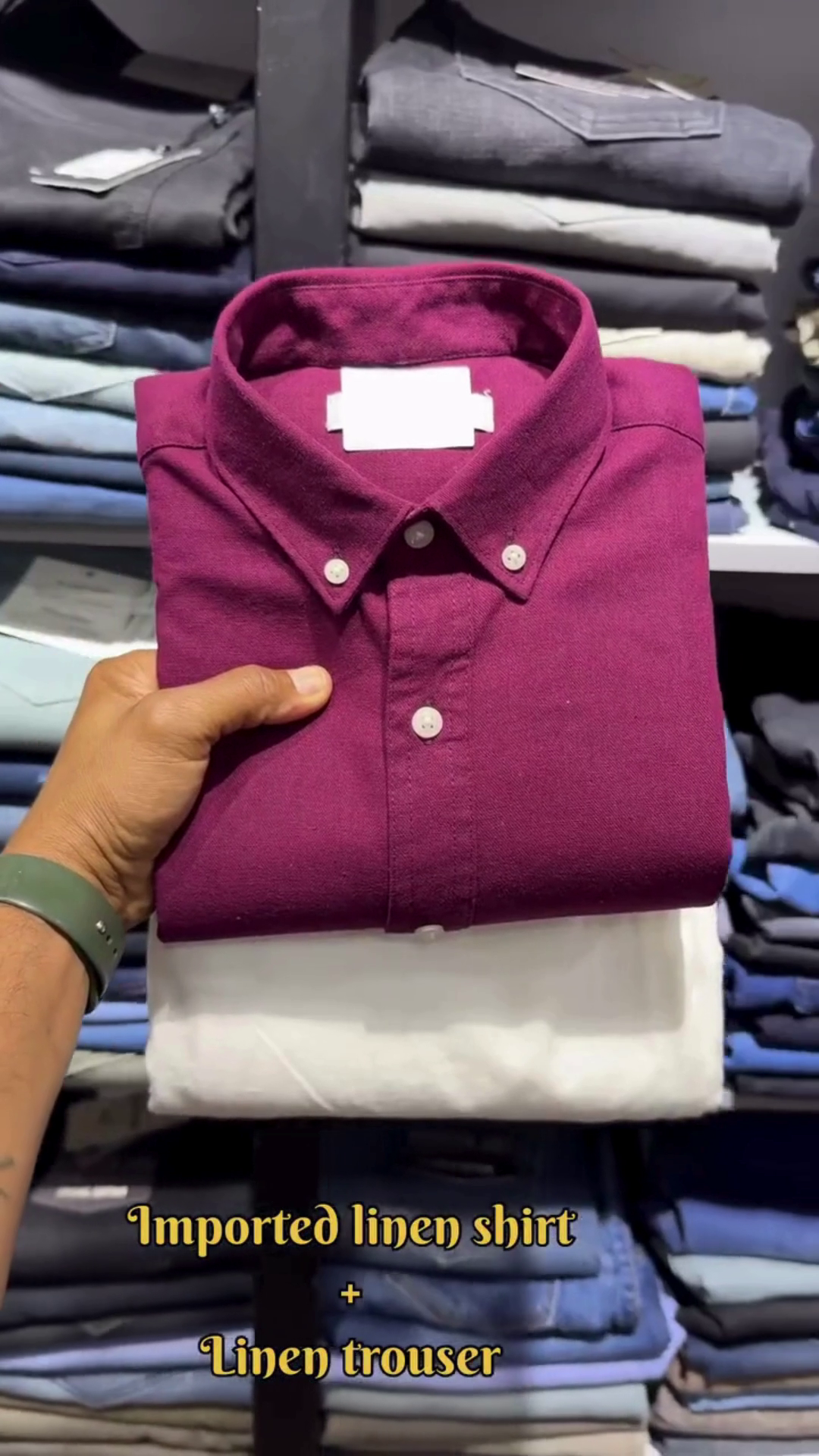 "Azure Drift Imported Linen Shirt with Cloud White Trousers β A Coastal Dream in Motion" ππ¬οΈπποΈ - Image 4