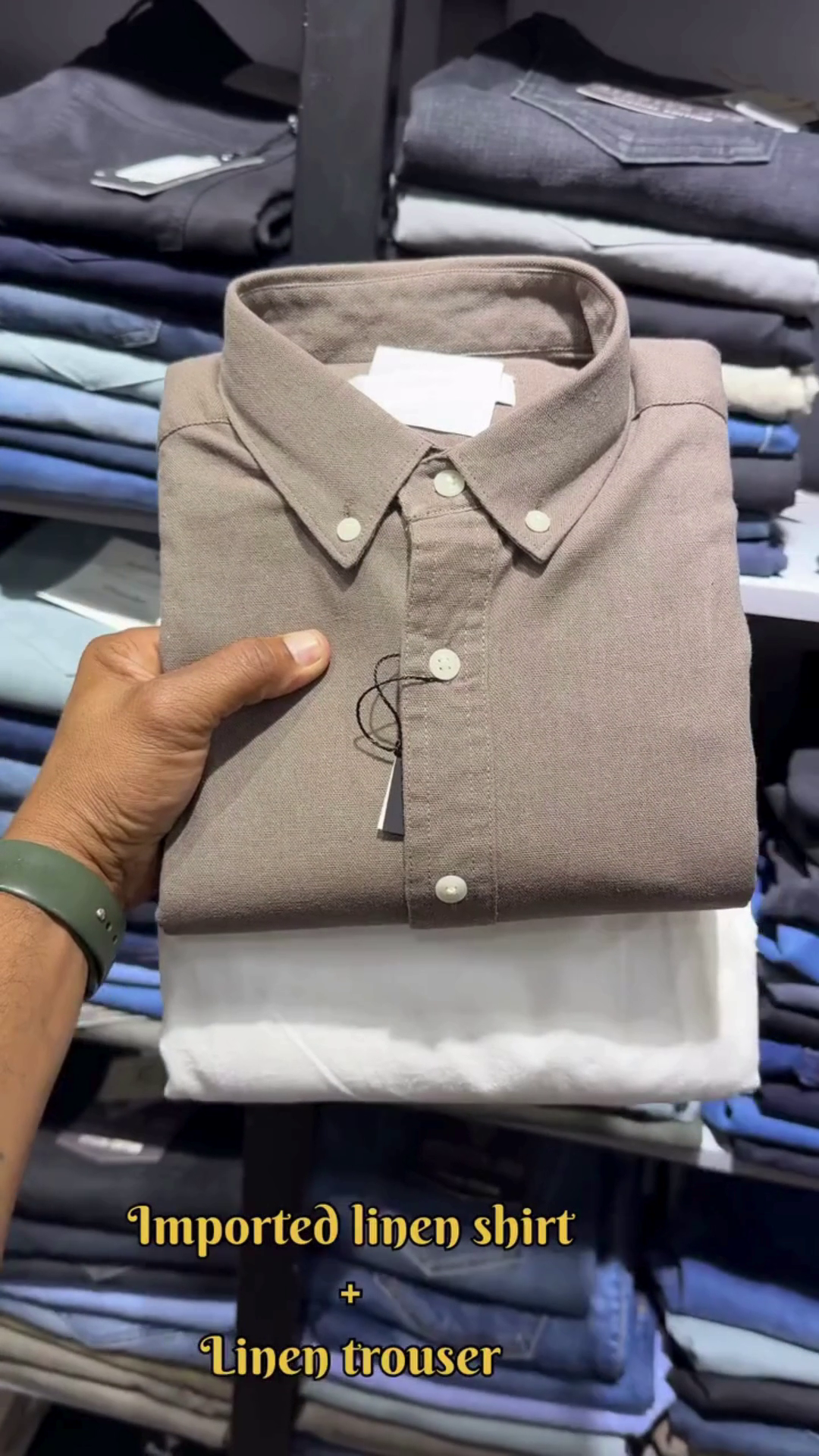 "Azure Drift Imported Linen Shirt with Cloud White Trousers β A Coastal Dream in Motion" ππ¬οΈπποΈ - Image 8