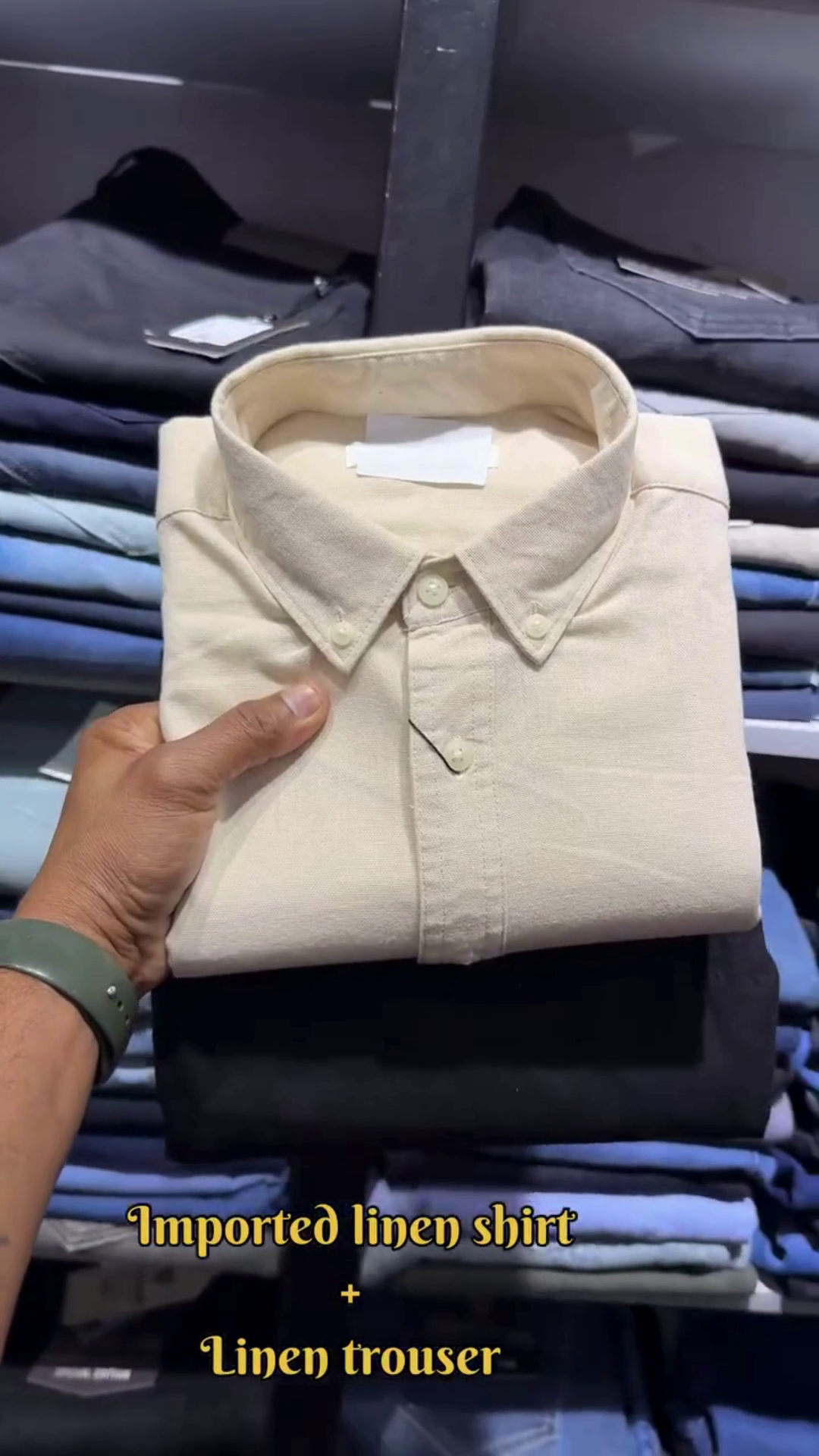 "Azure Drift Imported Linen Shirt with Cloud White Trousers β A Coastal Dream in Motion" ππ¬οΈπποΈ - Image 7