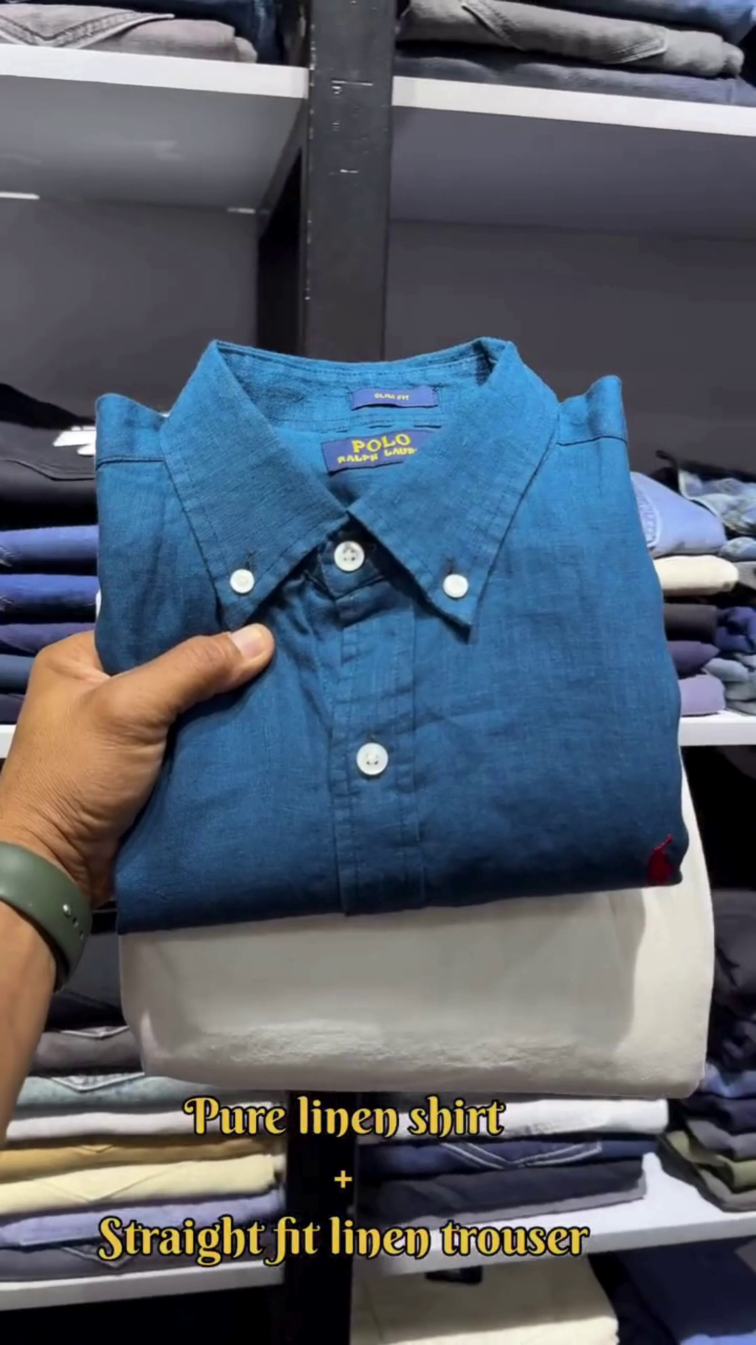 Dusty Mauve Pure Linen Shirt with Black Straight‑Fit Linen Trousers Set 💜🌿 - Image 5