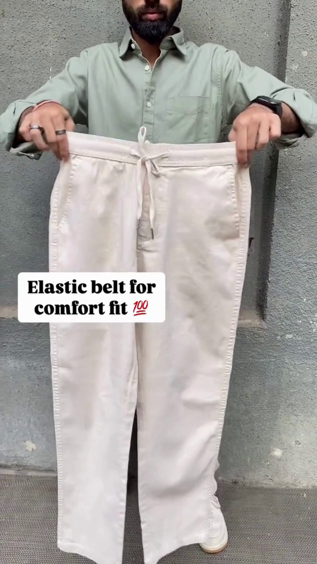 Olive Brown Elastic‑Waist Drawstring Jogger Chino Pants with Tapered Leg for Daily Casual Wear” 🤎 - Image 5