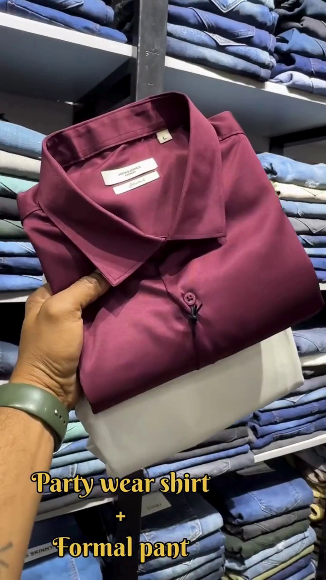 Wine Satin Finish Party Wear Shirt with Crisp White Slim‑Fit Formal Trousers Evening Set for Men” 🍷