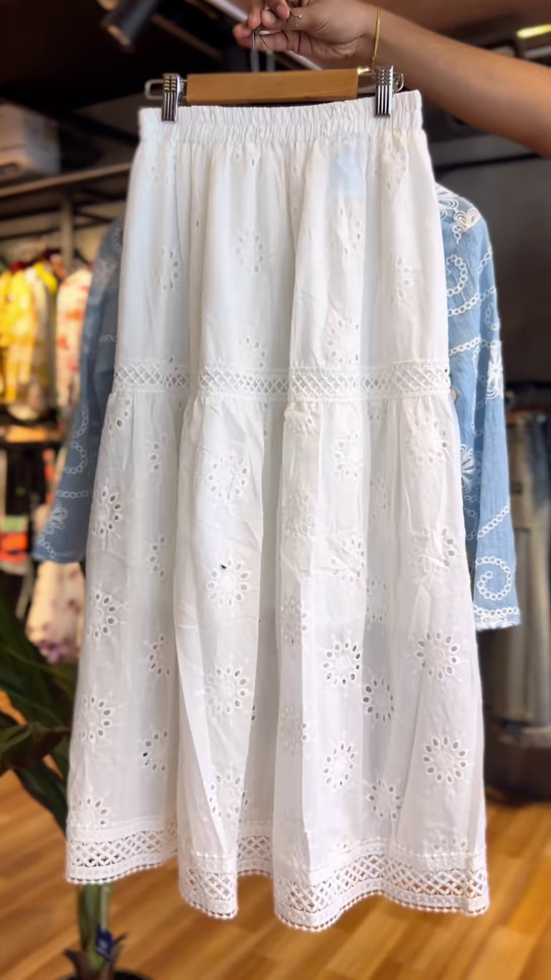 Cloud Blue Daydream – Embroidered Tie-Up Coord Set - Image 2