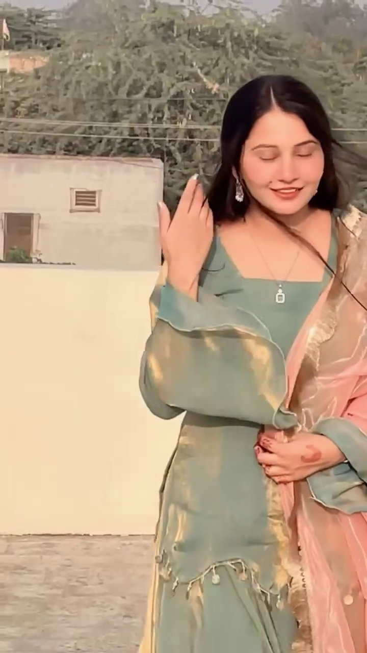 Verdant Royal Harmony πΏ Green & Gold Kurta Palazzo Set with Blush Pink Dupatta, Zari Embroidery & Ethnic Elegance β Terrace Bloom Edition π
π«" - Image 2