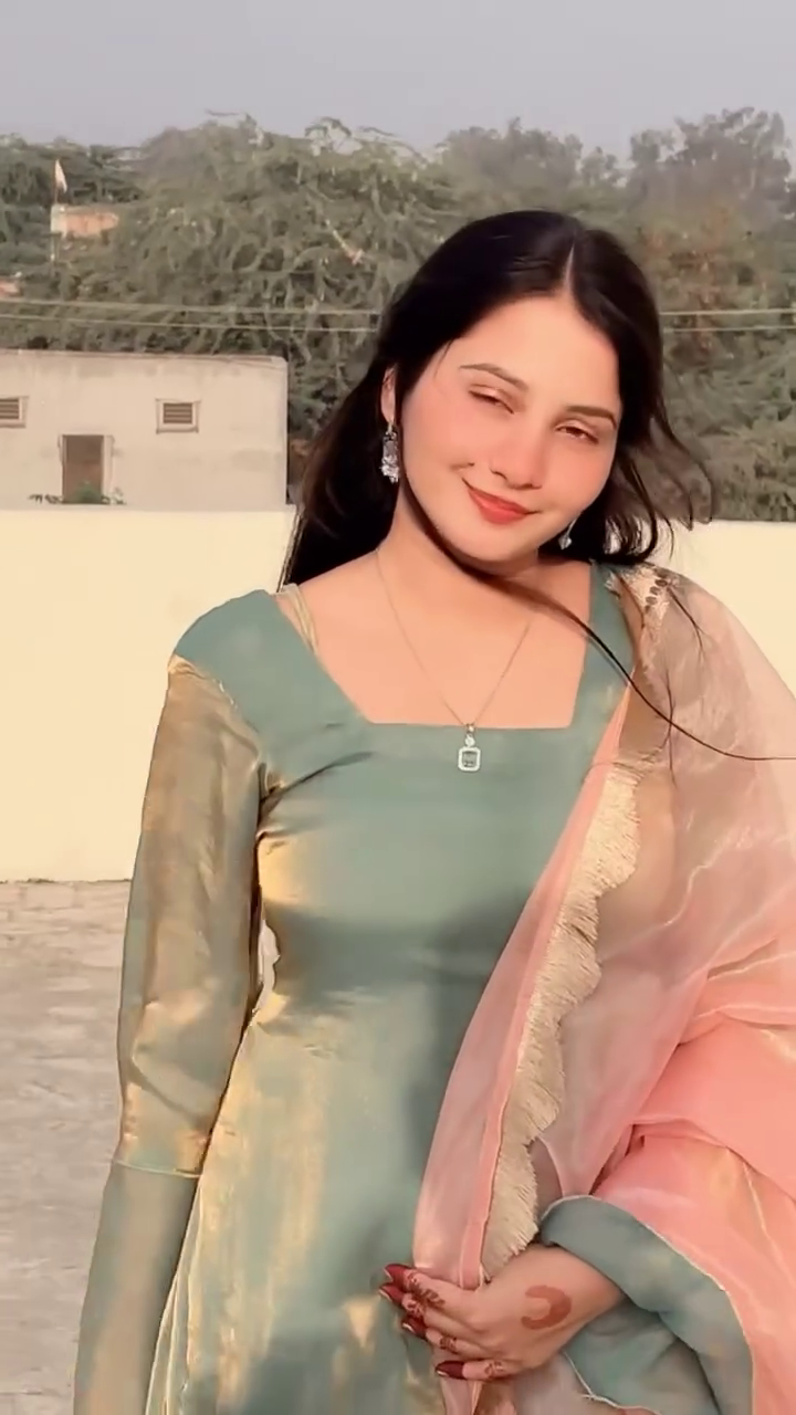 Verdant Royal Harmony πΏ Green & Gold Kurta Palazzo Set with Blush Pink Dupatta, Zari Embroidery & Ethnic Elegance β Terrace Bloom Edition π
π«" - Image 4