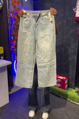 Oversized Dream Denim Skirt-Pants 💙👖 | Avant-Stretch Edition