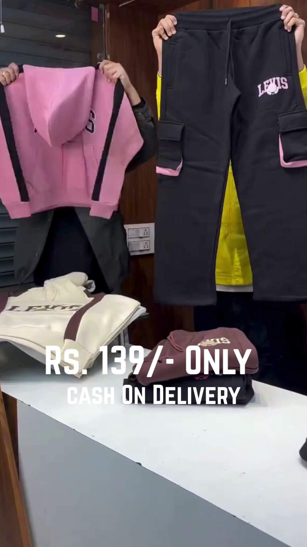 Bubblegum Bolt Hoodie & Cargo Set ππ€ | Street Pop Edition - Image 5