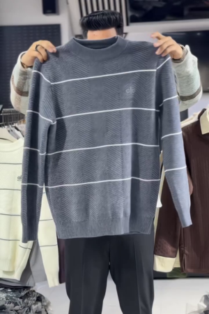 Tricolor Texture Block Sweater 🧥⚪⚫ | Modern Grid Edition